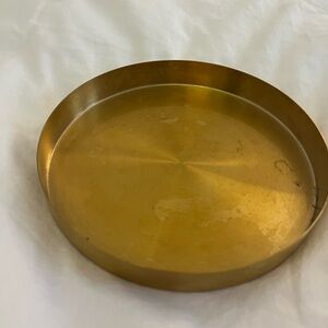 Round Gold Metal Tray